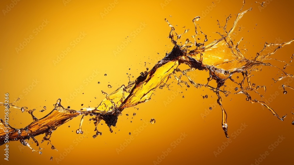 Poster Dynamic water splash abstract art fluid motion vibrant environment close-up view captivating conceptual visualization