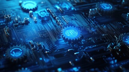 Digital Gears:  A Close-Up of Interconnected Technology