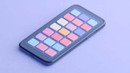 Pastel Colored App Interface Mobile Phone Screen Design