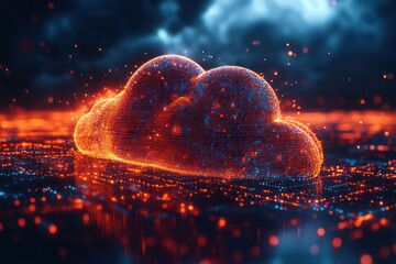 Data cloud with dynamic lines and smooth gradients, embodying a modern digital theme.