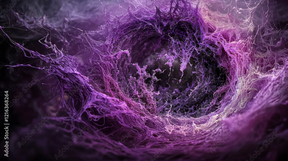 Aufkleber vortex of violet tones spinning chaotically abstract digital art colorful background artistic perspe