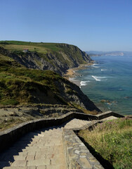 Plage Menakoz de Barrika en Espagne