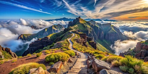 Madeira Pico do Arieiro Miradouro Pedra Rija Hiking Panorama