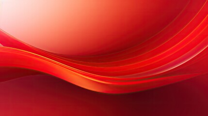 Fototapeta premium A smooth gradient of red hues with flowing lines creating a dynamic, abstract composition.