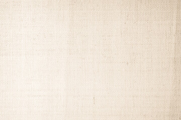 Brown sackcloth woven texture background in natural pattern. Closeup detail of beige fabric texture background. High resolution photo.