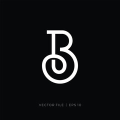 initial letter monogram B classic aesthetic logo