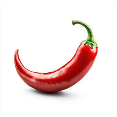 Red hot chili pepper isolated on a white background. Generative ai