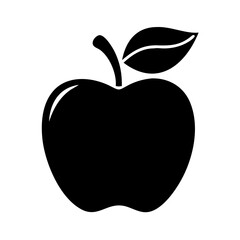apple silhouette icon, apple vector illustration-simple illustration of apple, apple Editable Vector Illustration.