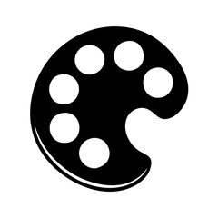 art palette silhouette icon, art palette vector illustration-simple illustration of art palette, art palette Editable Vector Illustration.