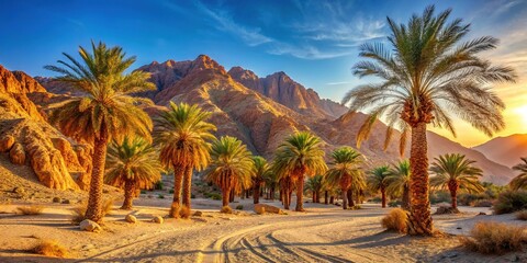 Obraz premium Sinai Date Palm Oasis - Desert Landscape