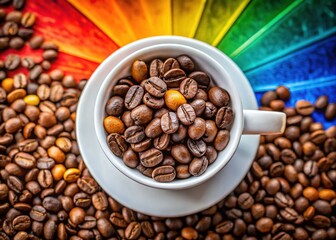 Fototapeta premium Specialty Coffee Bean Tasting Wheel Top View