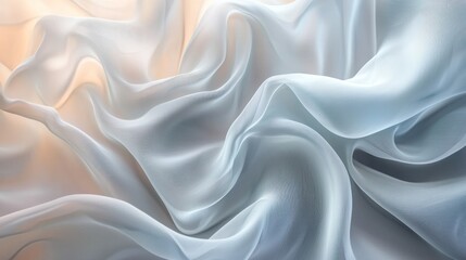 Obraz premium Abstract Drapery: Elegant Waves of Sheer Fabric