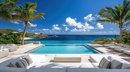 Luxury Villa Infinity Pool with Breathtaking Ocean View