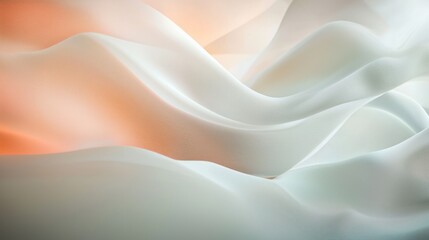 Fototapeta premium Abstract Pastel Fabric Waves: A Serene Study in Soft Hues and Gentle Curves