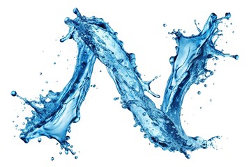 Water Splash Letter N - Abstract Design
