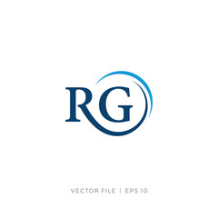 initial letter RG serif font classic logo