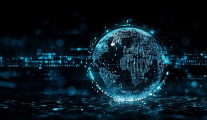 Global network connection, digital earth.