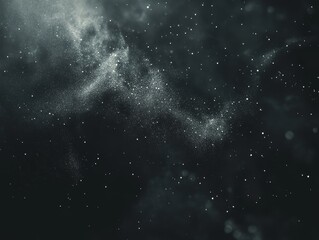 Fototapeta premium Abstract dark nebula with glowing particles.