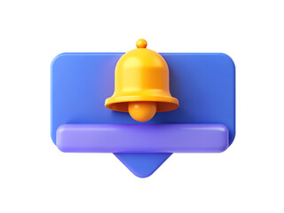 Fototapeta premium Modern Notification Banner Design with 3D Bell Icon and Alert Badge