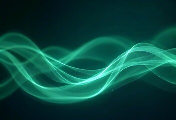 Obraz premium Abstract Teal Wave Background Image for Design Projects