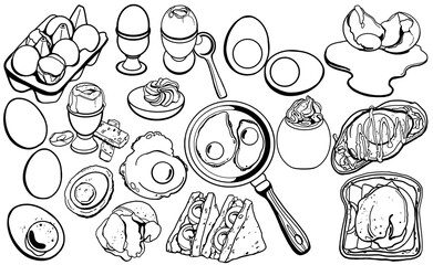 Set of Egg Illustrations