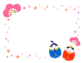 かわいいお雛様のフレーム