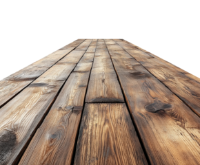 Rustic wooden planks create a warm and inviting path leading toward a bright, open space isolated on transparent background
