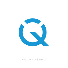 initial letter UX XU or UQ QU logo