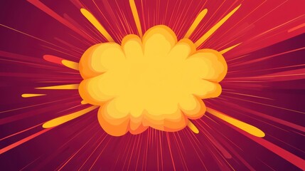 Impactful explosion illustration digital art vibrant background