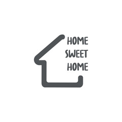 vektor ilutrasi desain datar templete wallpaper home sweet home.