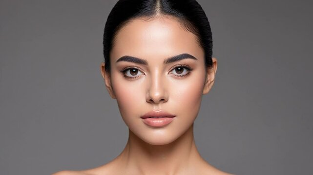 3 transitions for age comparison concept. Same face portrait young and aged. Face split of an old and young women for olding revealing. Comparing mother and daughter. 