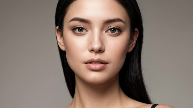 3 transitions for age comparison concept. Same face portrait young and aged. Face split of an old and young women for olding revealing. Comparing mother and daughter. 