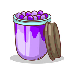 Bubble tea vector  sticker cartoon. hand draw illustration art

