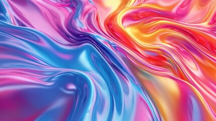 Obraz premium Abstract Swirls of Vibrant Hues: A Symphony of Color