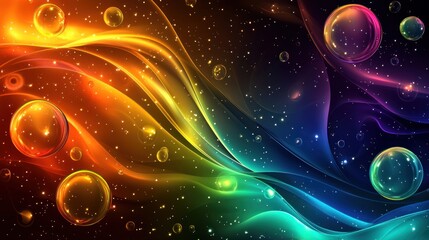 Cosmic Bubbles: A Kaleidoscope of Colors and Light