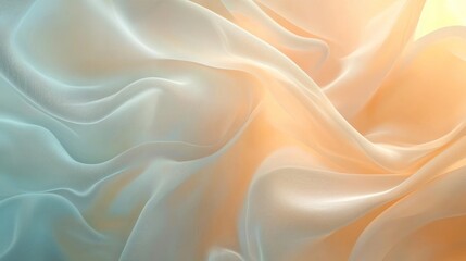 Obraz premium Elegant Draped Pastel Silk Fabric Texture Background