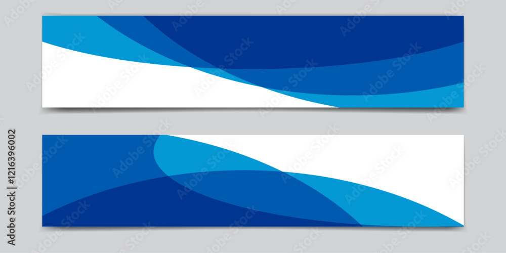 Wall mural divider header for app, banners or posters. set of template dividers shapes for website. curve lines