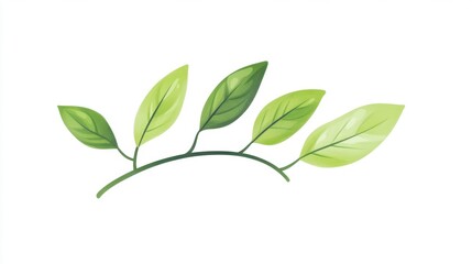 Fototapeta premium Delicate Green Leaves on a Branch