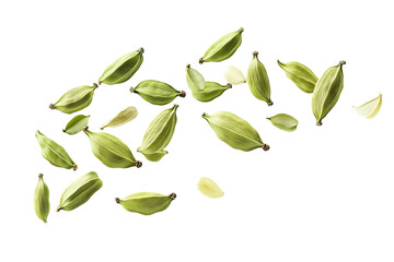 Naklejka premium A bunch of leaves scattered. ,on transparent background.