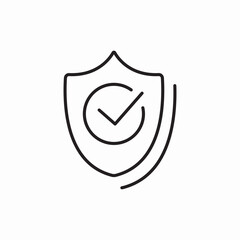 shield security check icon vector sign