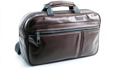 A sleek laptop bag with a professional design, isolated on white for business accessory marketing.