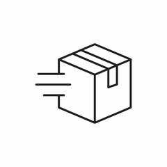 fast delivery box icon vector sign