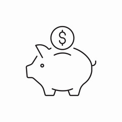 piggy bank savings icon vector sign
