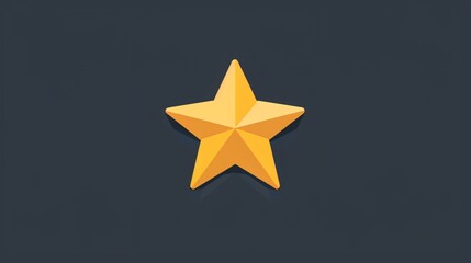 Movie Star Rating Flat Icon for Apps - Professional Star or Favorite Image
