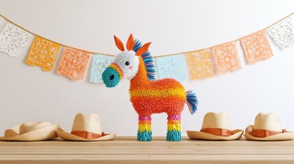 Colorful Pi?ata Horse Party Decoration