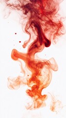 Fototapeta premium Vivid red ink swirling in water creating ethereal abstract shapes