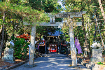 冬の八幡奈多宮　大分県杵築市　HachimanNada Shrine in winter. Ooita Pref, Kitsuki City.