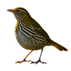 Fototapeta premium Dynamic Warbler. American Pipit isolated on transparent background. Lapland Longspur isolated on transparent background png.