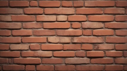 Obraz premium Textured Brick Wall: A classic brick wall's textured surface, in a photorealistic, is an ideal backdrop for design concepts, adding depth and history to the scene.