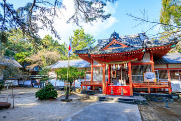 冬の八幡奈多宮　大分県杵築市　HachimanNada Shrine in winter. Ooita Pref, Kitsuki City.